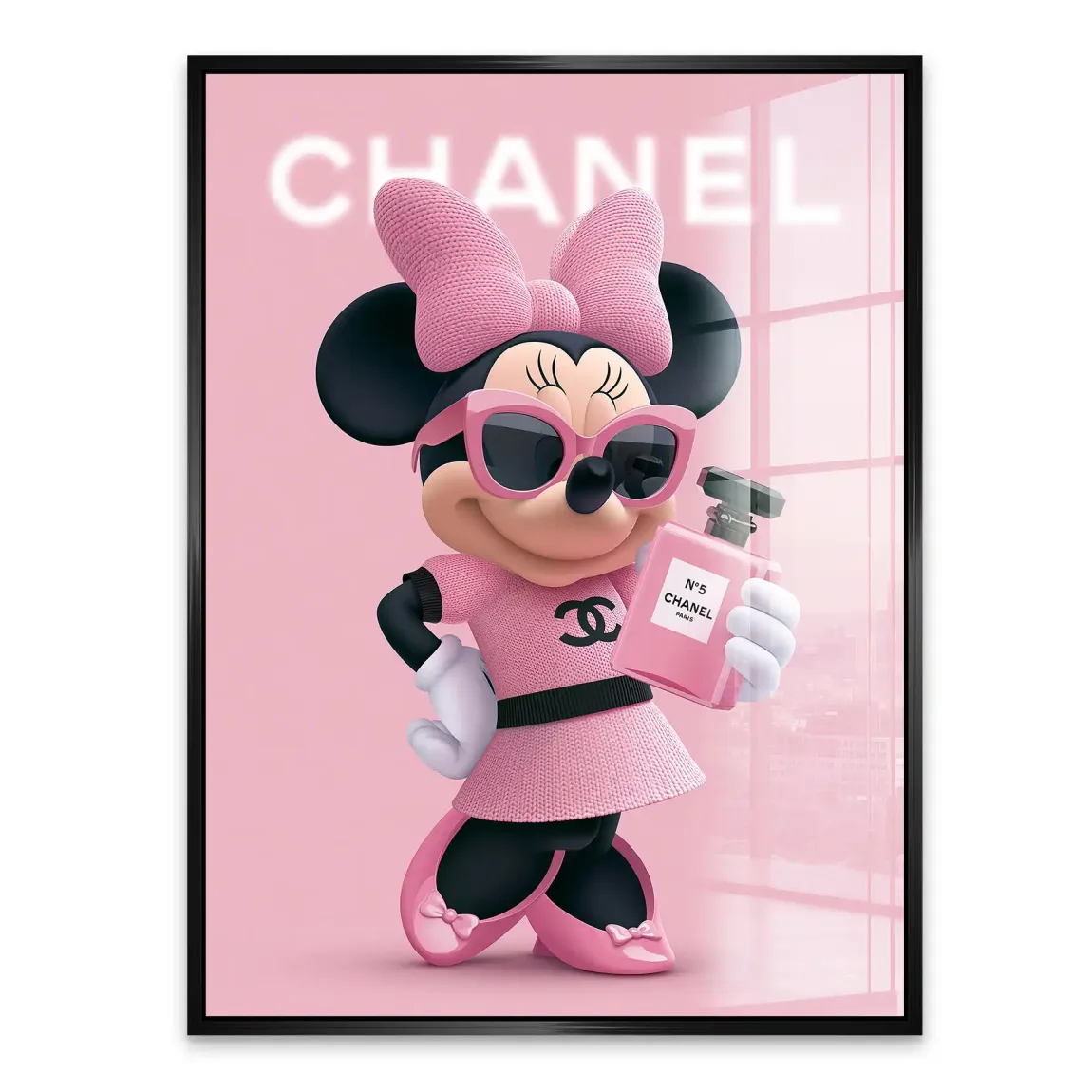 Minnie Rosé Chic Acrylglasbild