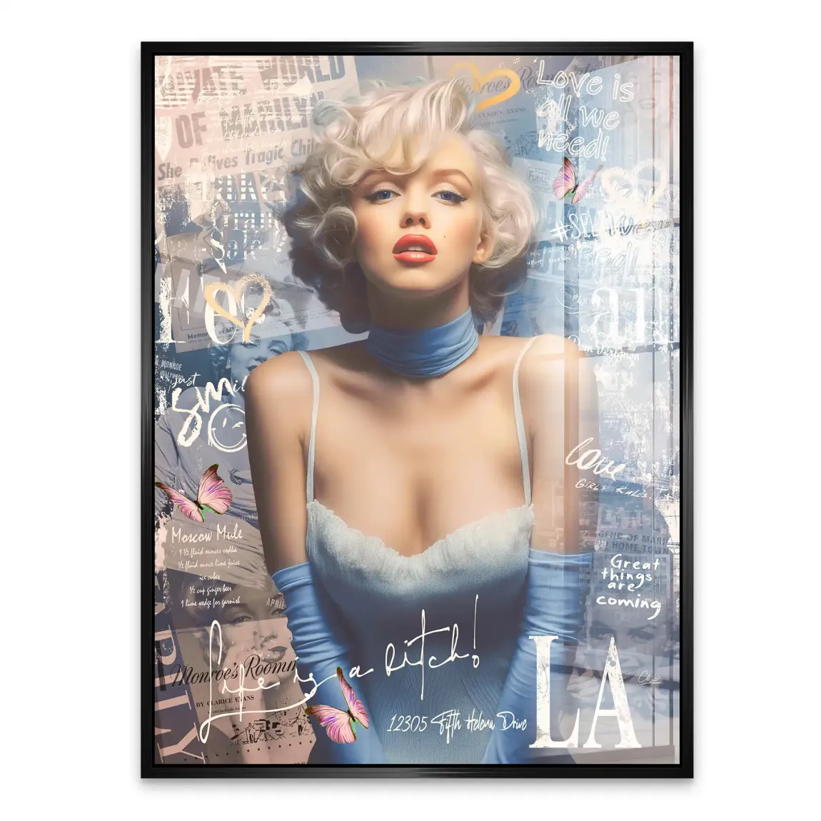 Marilyn Monroe Velvet Allure Acrylglasbild