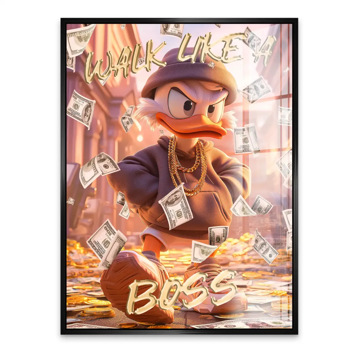 Dagobert Walk Like a Boss Acrylglasbild
