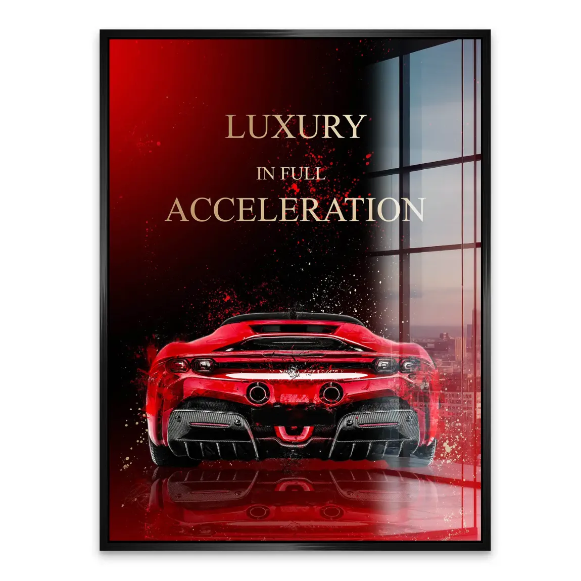 Ferrari Red Art Acrylglasbild