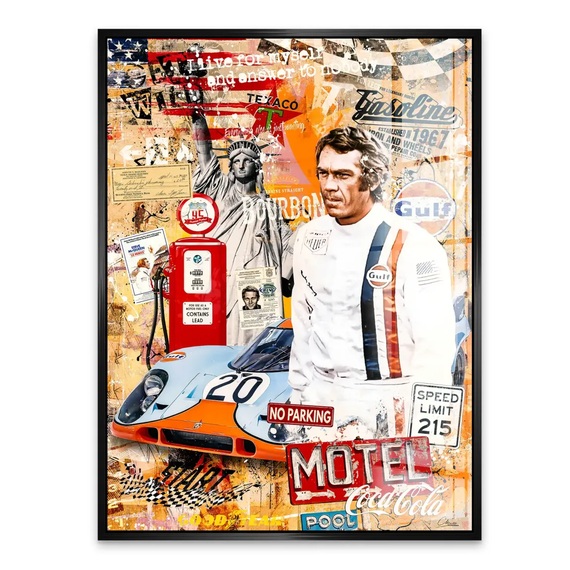 Steve McQueen Gasoline Spirit Acrylglasbild