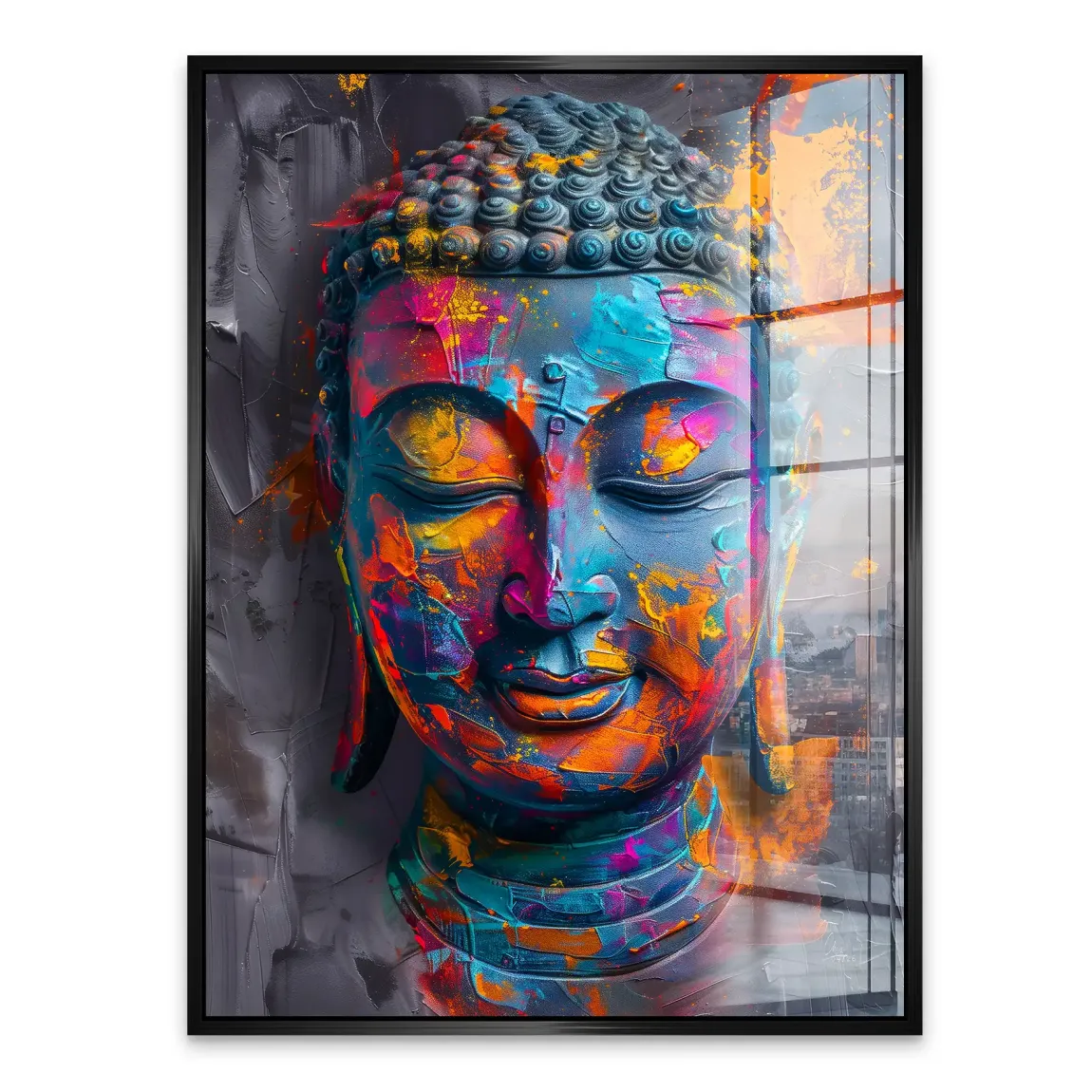 Buddha Farbpoesie Acrylglasbild