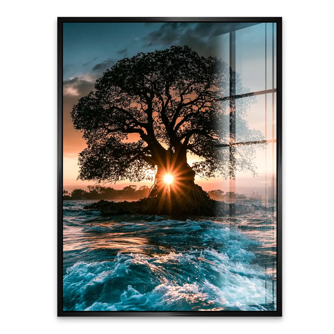 Sonnenbaum Acrylglasbild