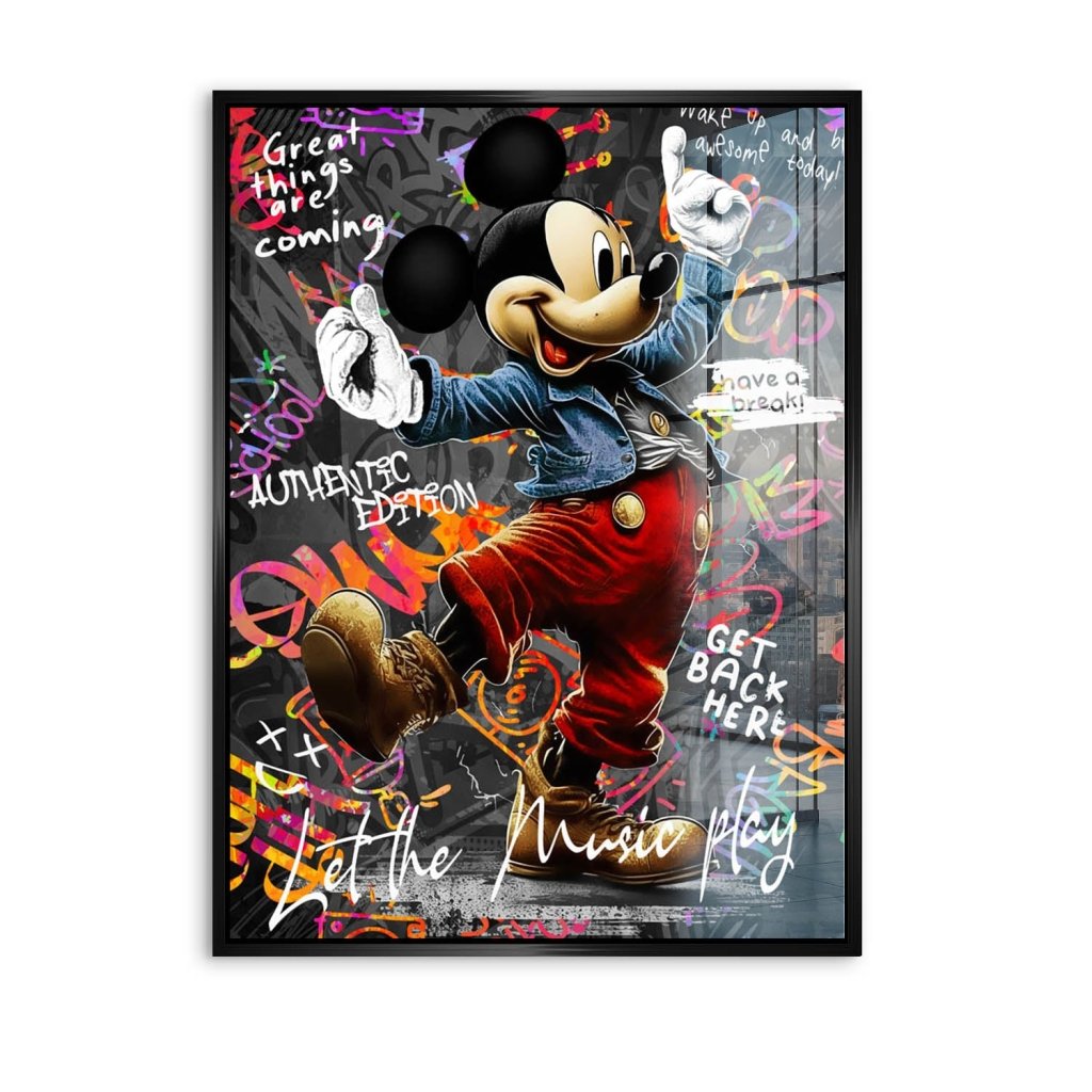 Micky Maus Dance Street Art Acrylglas Bild INGALERIE