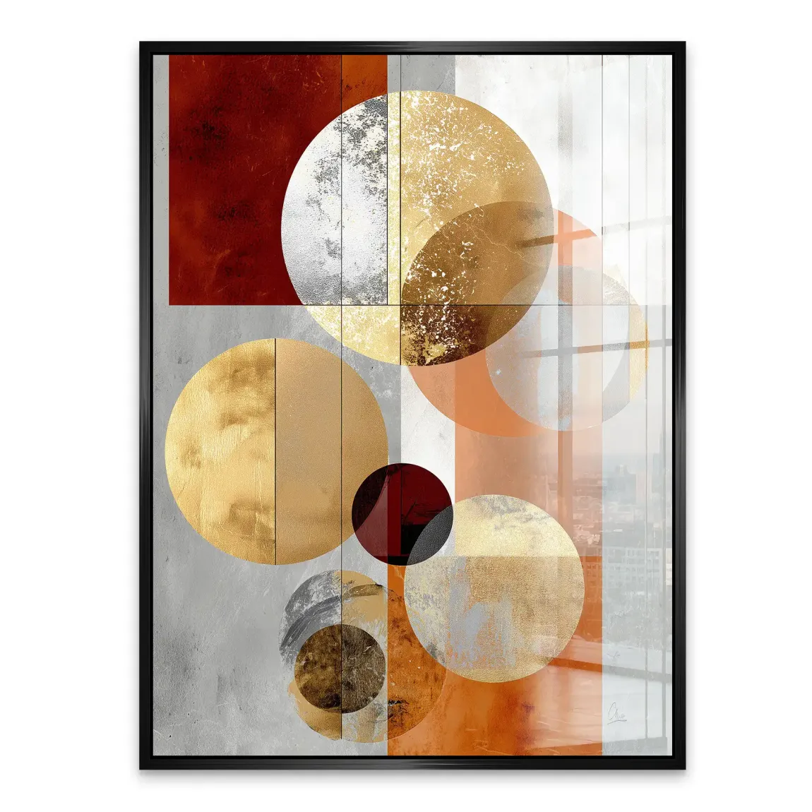 Golden Orbit Acrylglasbild