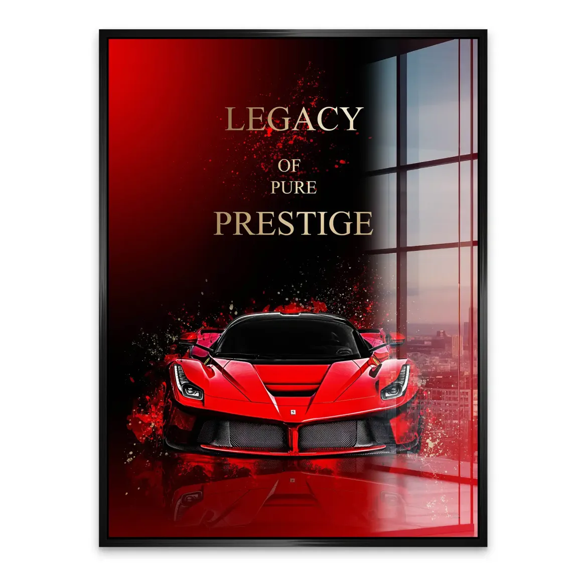 Red Prestige Ferrari Acrylglasbild