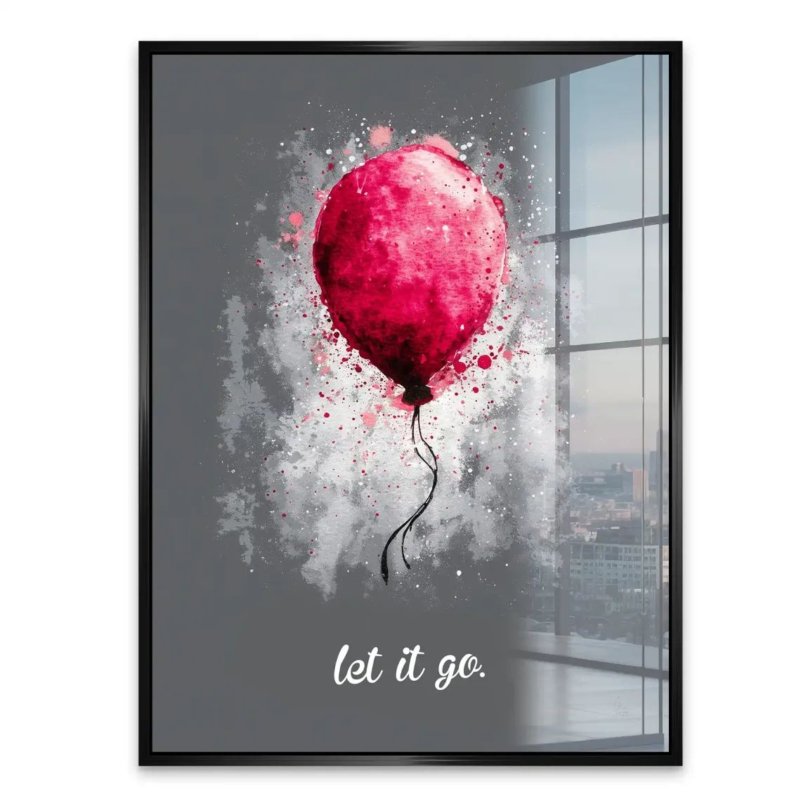 Let it go Ballon Acrylglasbild