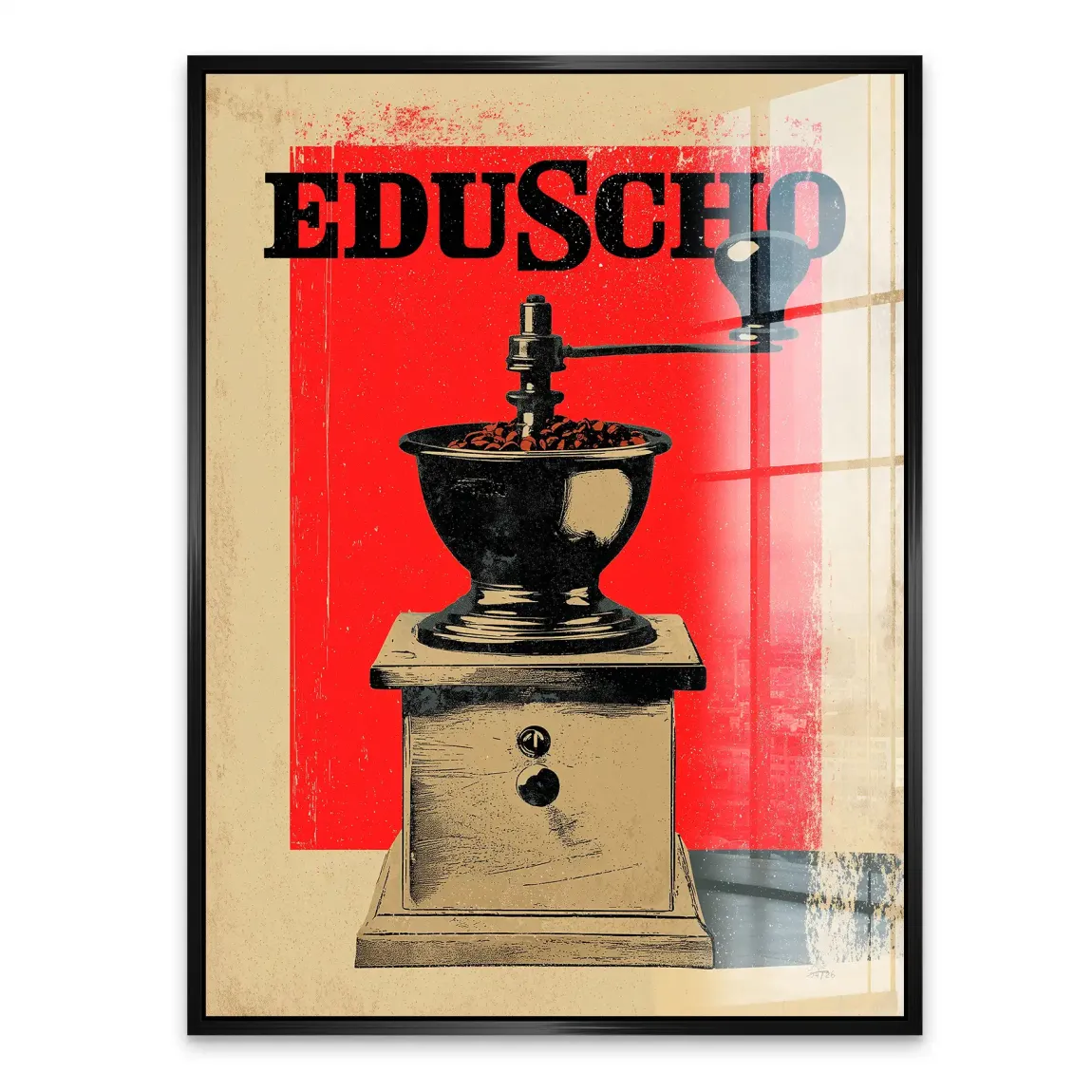 Eduscho Kaffeemühle Acrylglasbild
