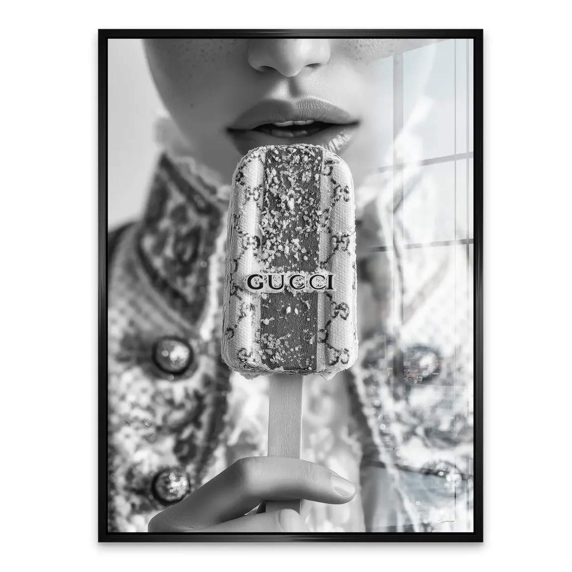 Gucci Ice Couture Noir Acrylglasbild
