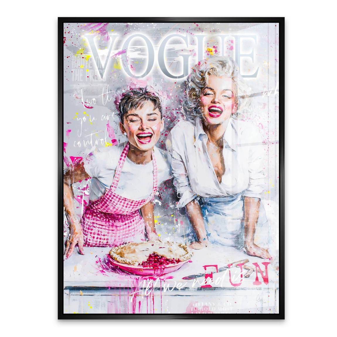 Audrey Marilyn Vogue Acrylglasbild