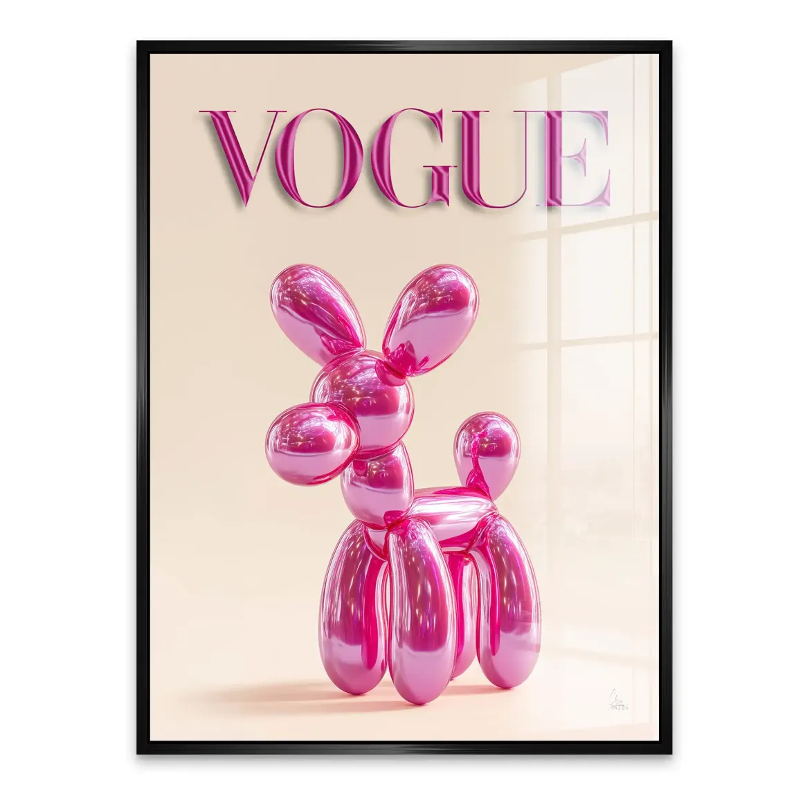 Vogue Hund Acrylglasbild