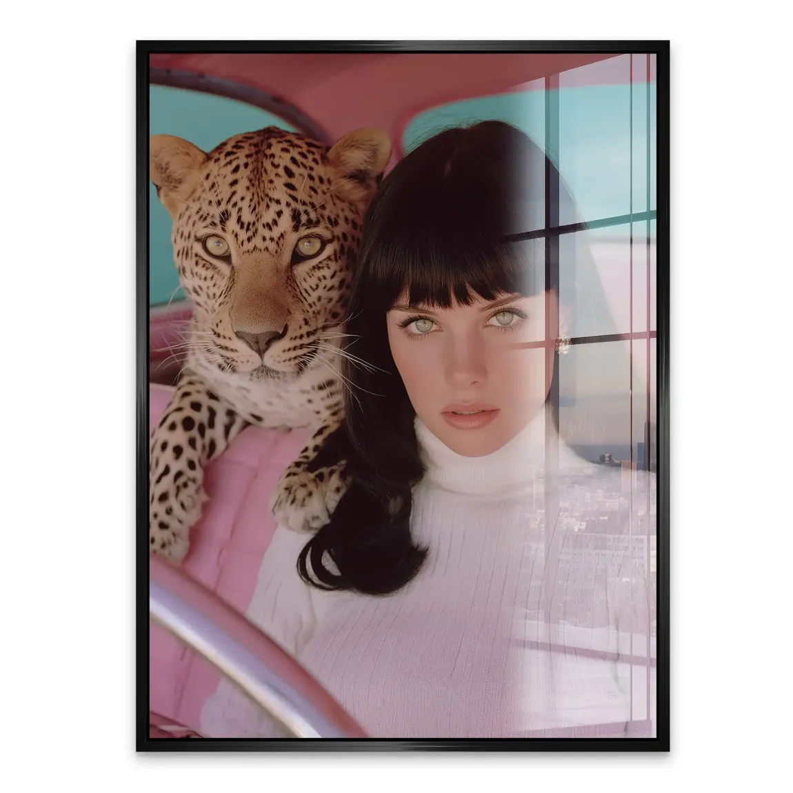 Leopard Diva Acrylglasbild