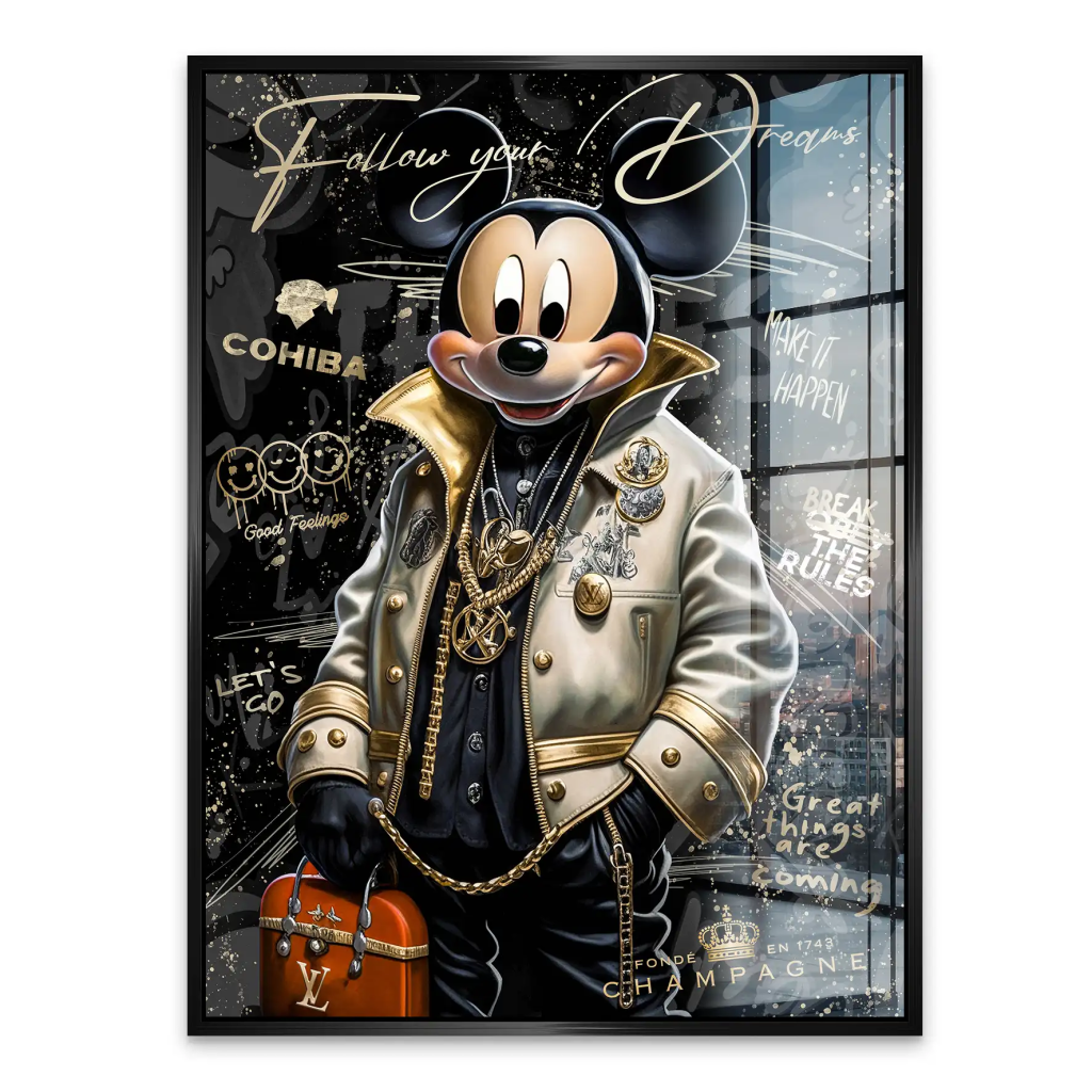Micky Maus Dreams Pop Art Style Acrylglas Bild INGALERIE