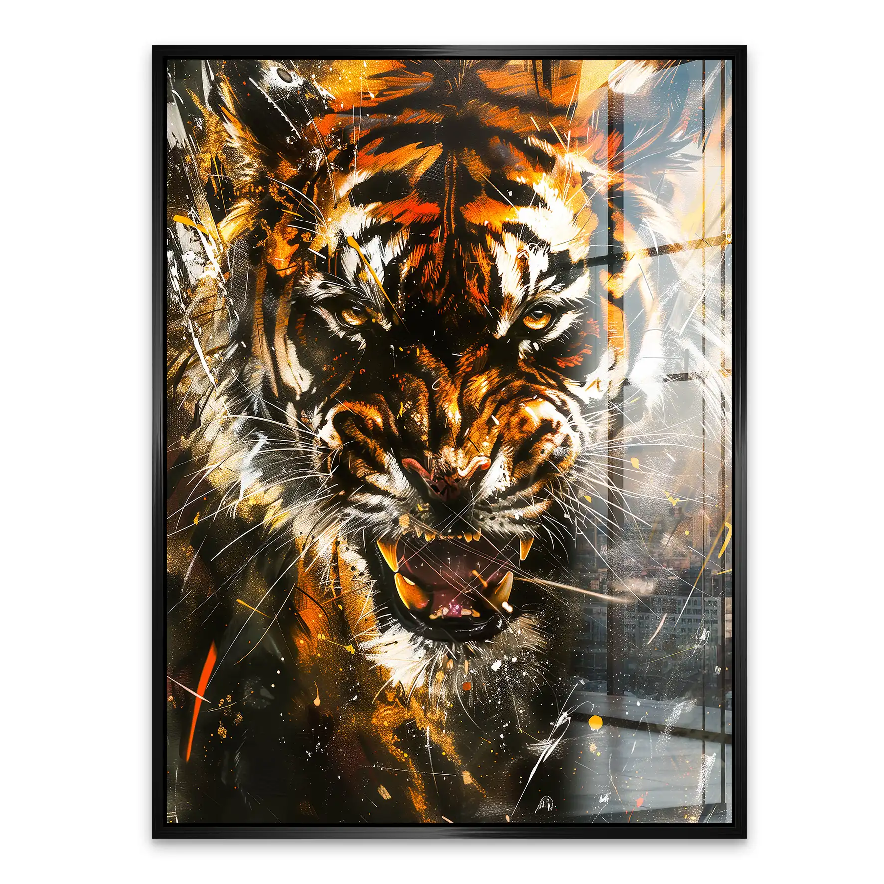 Tiger Abstrakt Acrylglas Bild INGALERIE