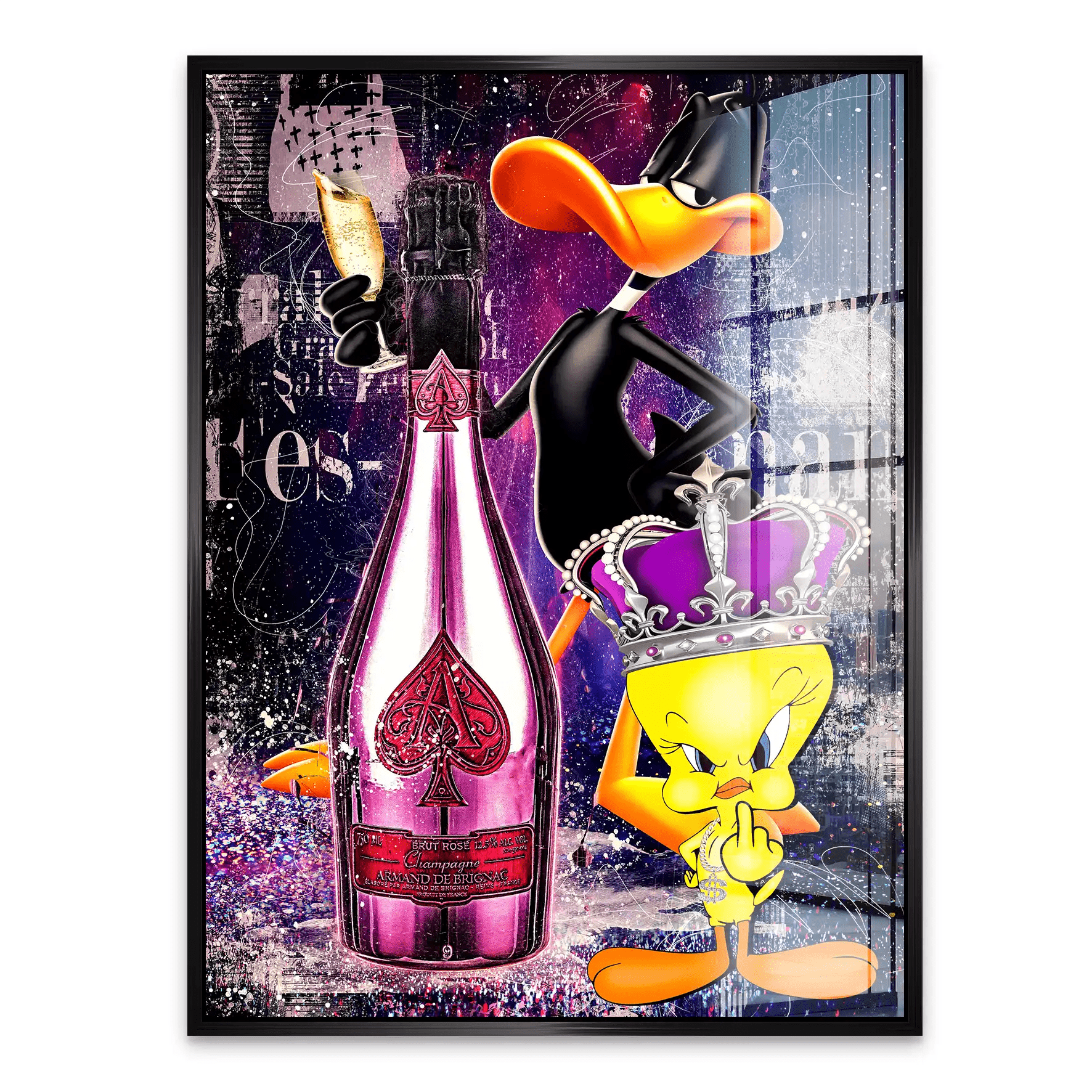 Duffy & Tweety Champagner Acrylglas Bild INGALERIE