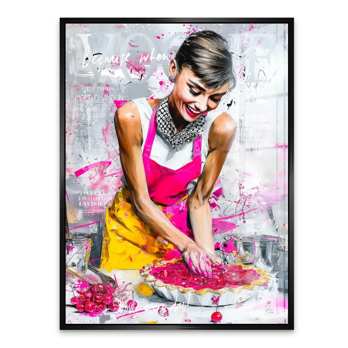 Cherry Bliss Audrey Hepburn Acrylglasbild