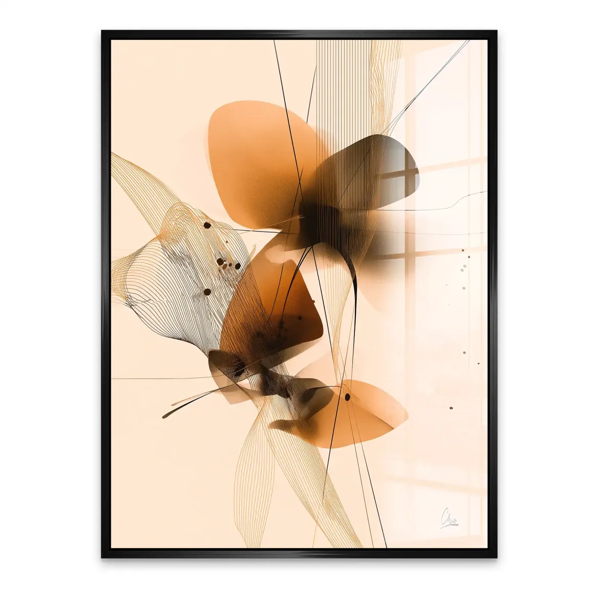 Amber Flow Harmony Acrylglasbild