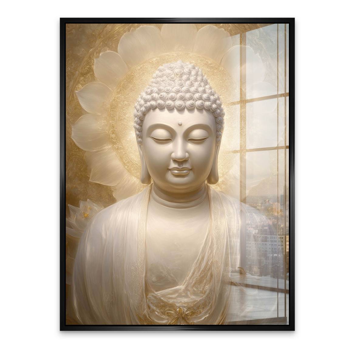 Goldener Buddha Acrylglasbild