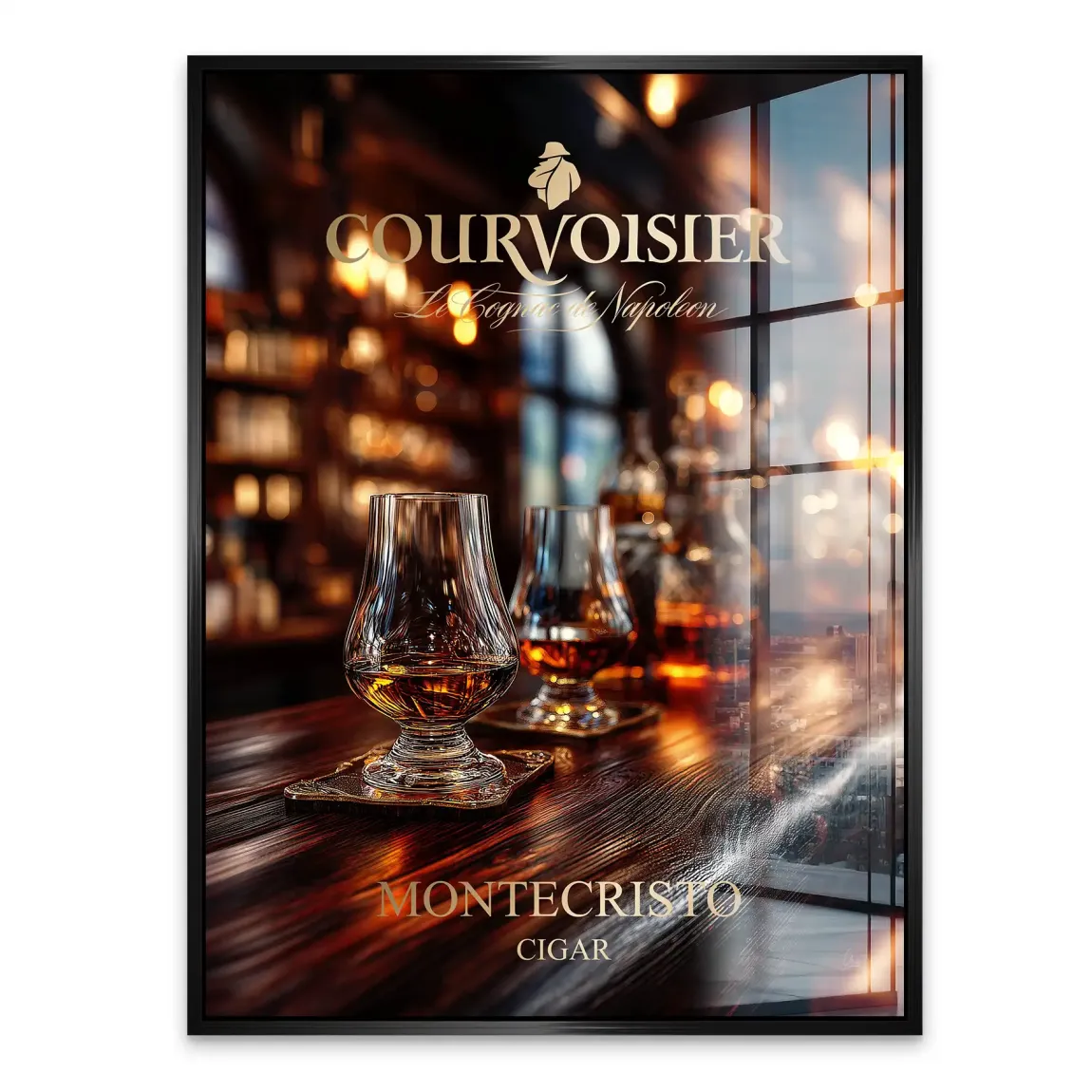 Amber Delight Cognac Acrylglasbild