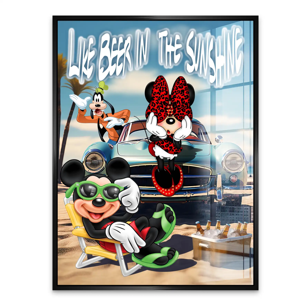 Micky & Minnie Maus like Beer Acrylglas Bild INGALERIE