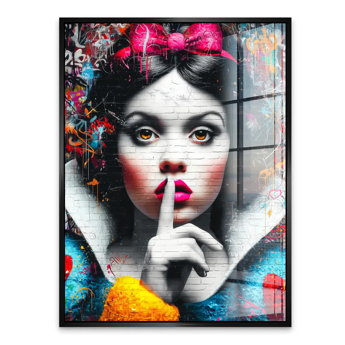 Schneewittchen Silent Pop Art Acrylglasbild