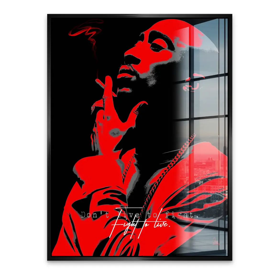 Tupac Fight Acrylglasbild