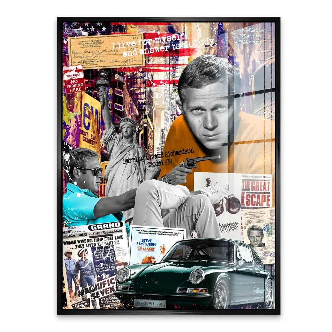 Steve McQueen Retro Drive Acrylglasbild
