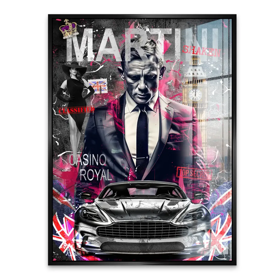 James Bond Royale Martini Acrylglasbild