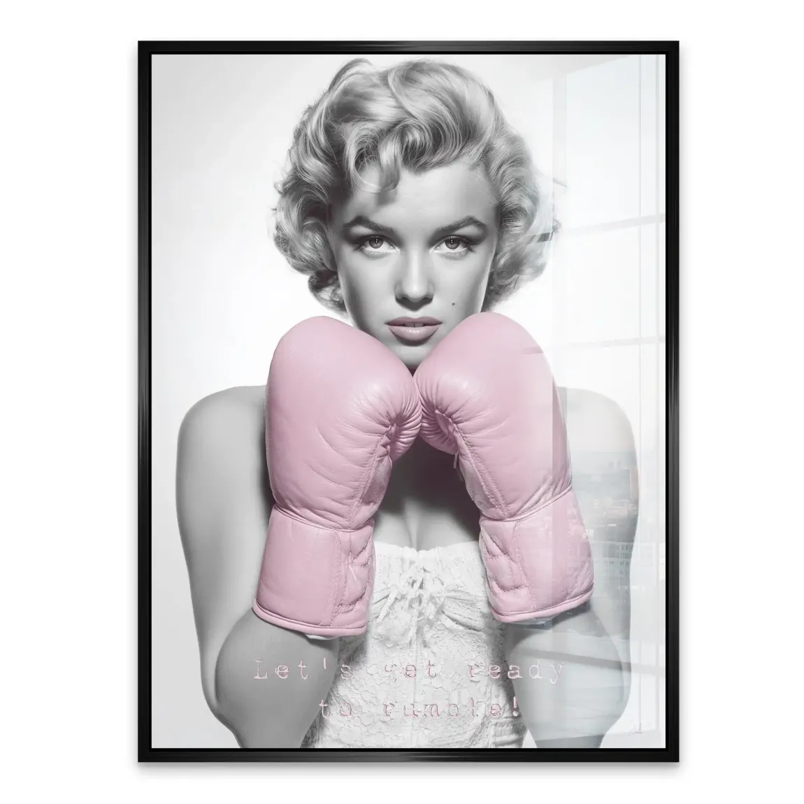 Boxing Marilyn Monroe Acrylglasbild