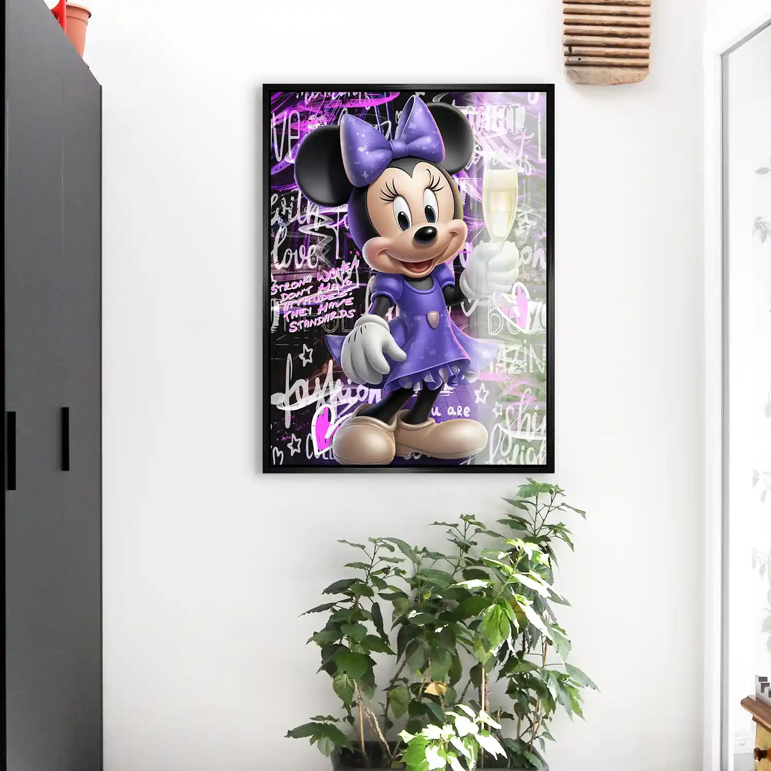 Minnie Maus Champagner Pop Art Acrylglas Bild INGALERIE