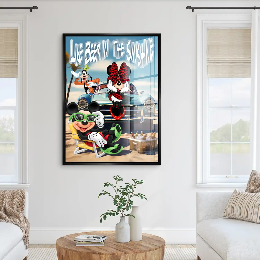 Micky & Minnie Maus like Beer Acrylglas Bild INGALERIE