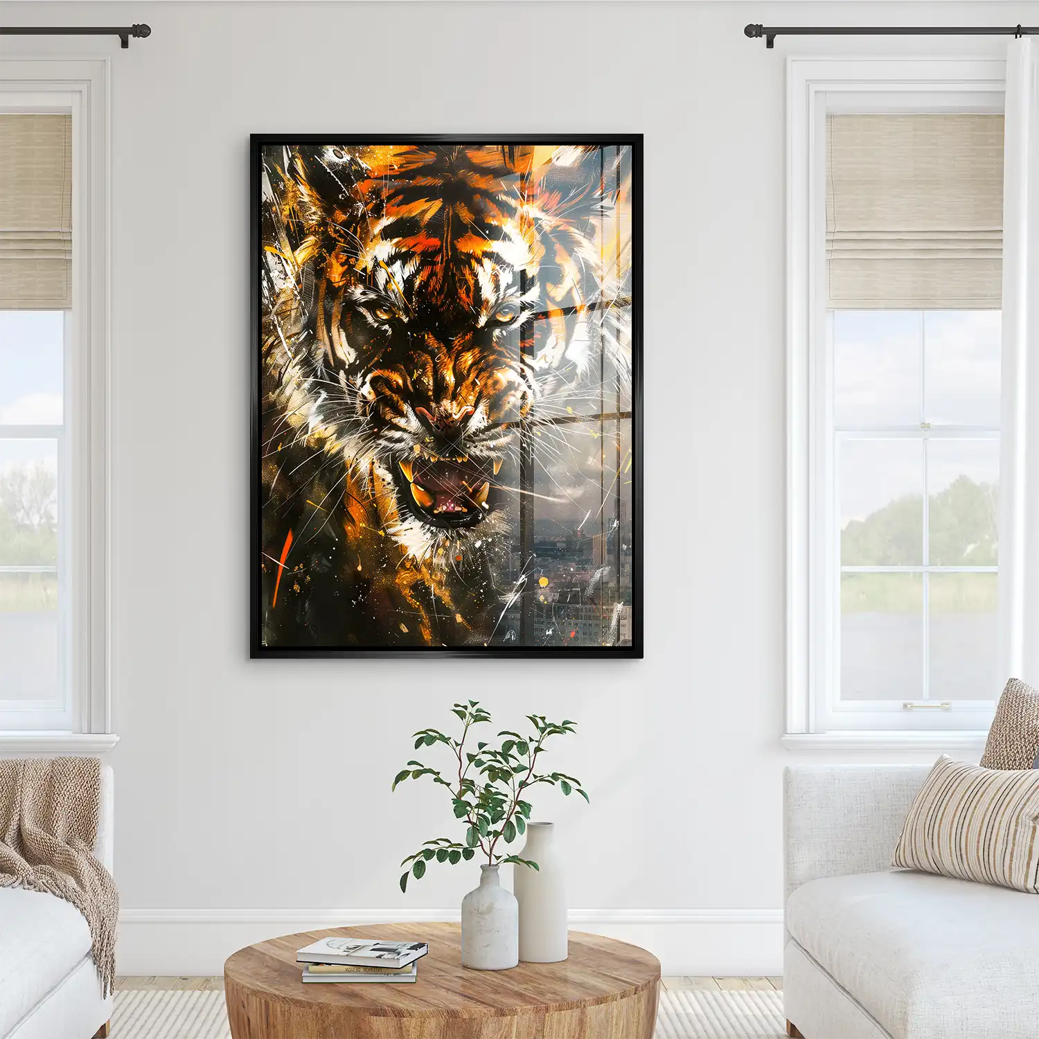 Tiger Abstrakt Acrylglas Bild INGALERIE