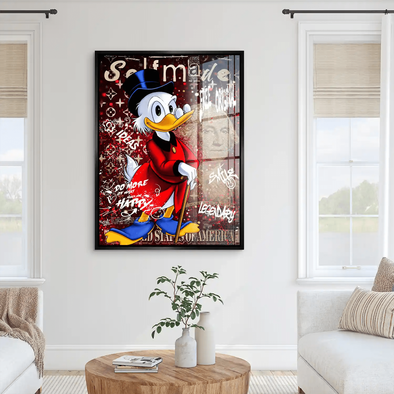 Dagobert Selfmade Pop Art Acrylglas Bild INGALERIE