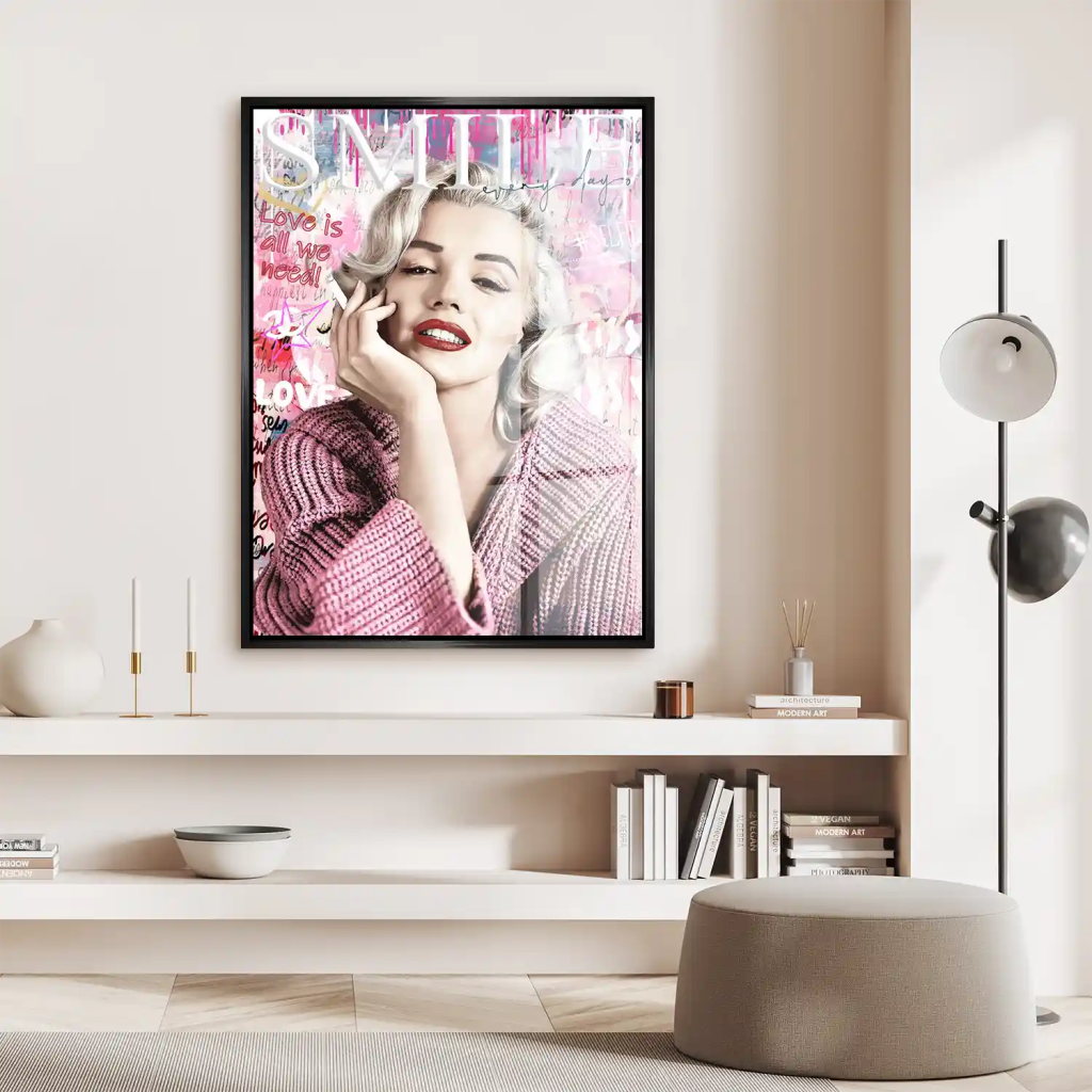 Pop Art Marilyn Monroe Smile Acrylglas Bild INGALERIE