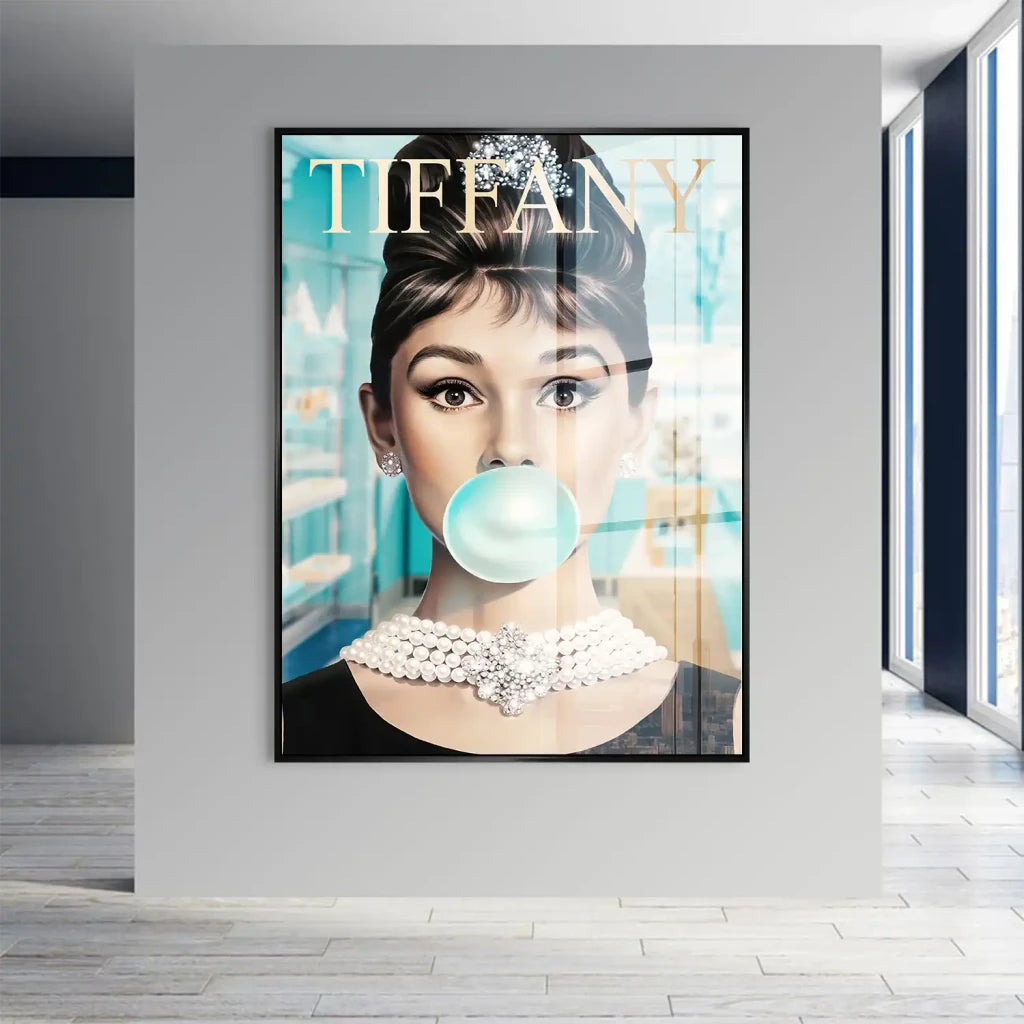 Audrey Bubble Gum Acrylglas Bild INGALERIE