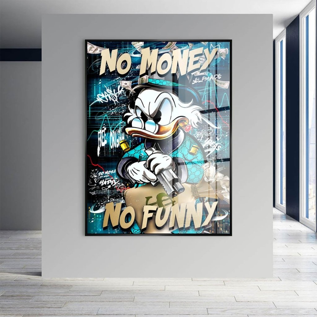 Dagobert Duck No Funny Pop Art Acrylglas Bild INGALERIE