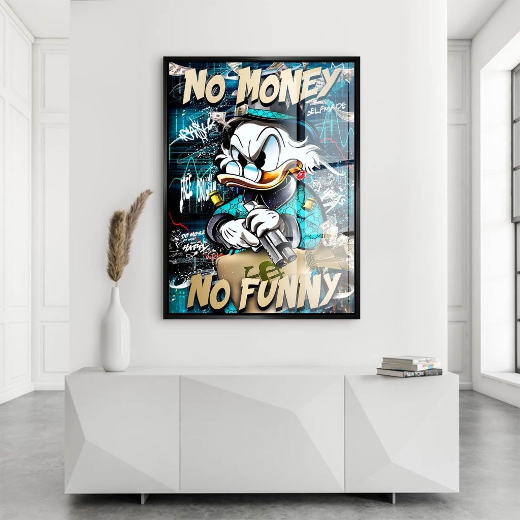 Dagobert Duck No Funny Pop Art Acrylglas Bild INGALERIE