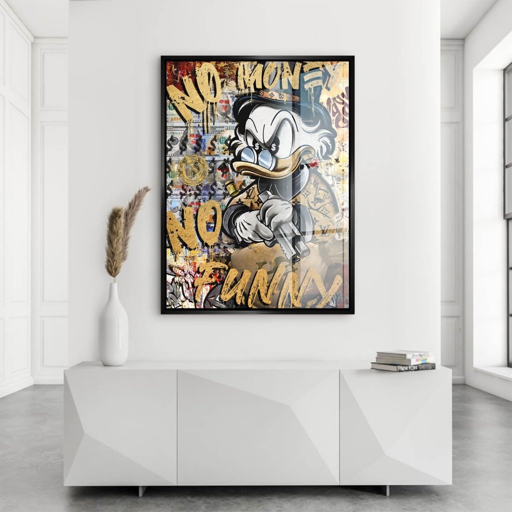 Dagobert Duck No Money Pop Art Acrylglas Bild INGALERIE