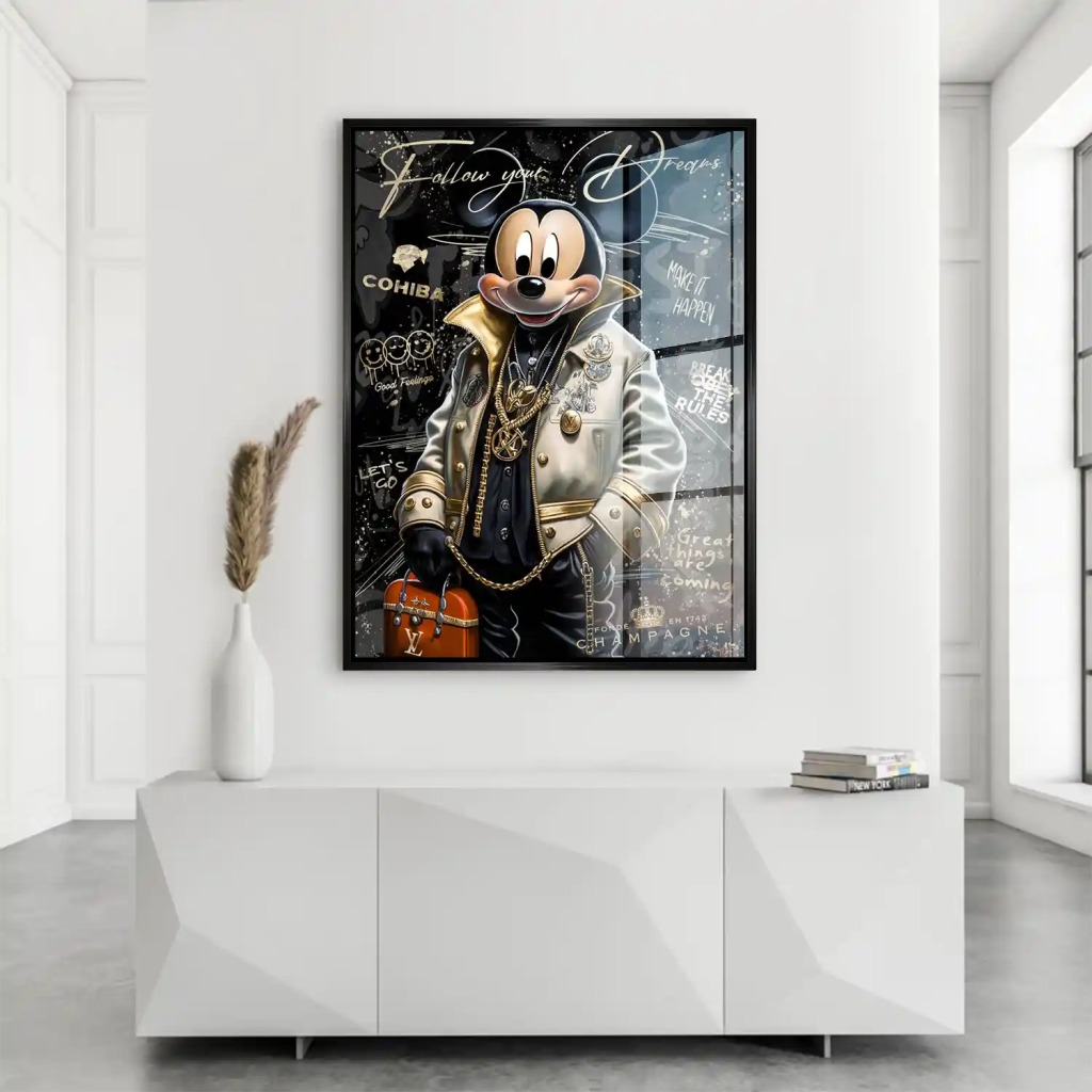 Micky Maus Dreams Pop Art Style Acrylglas Bild INGALERIE