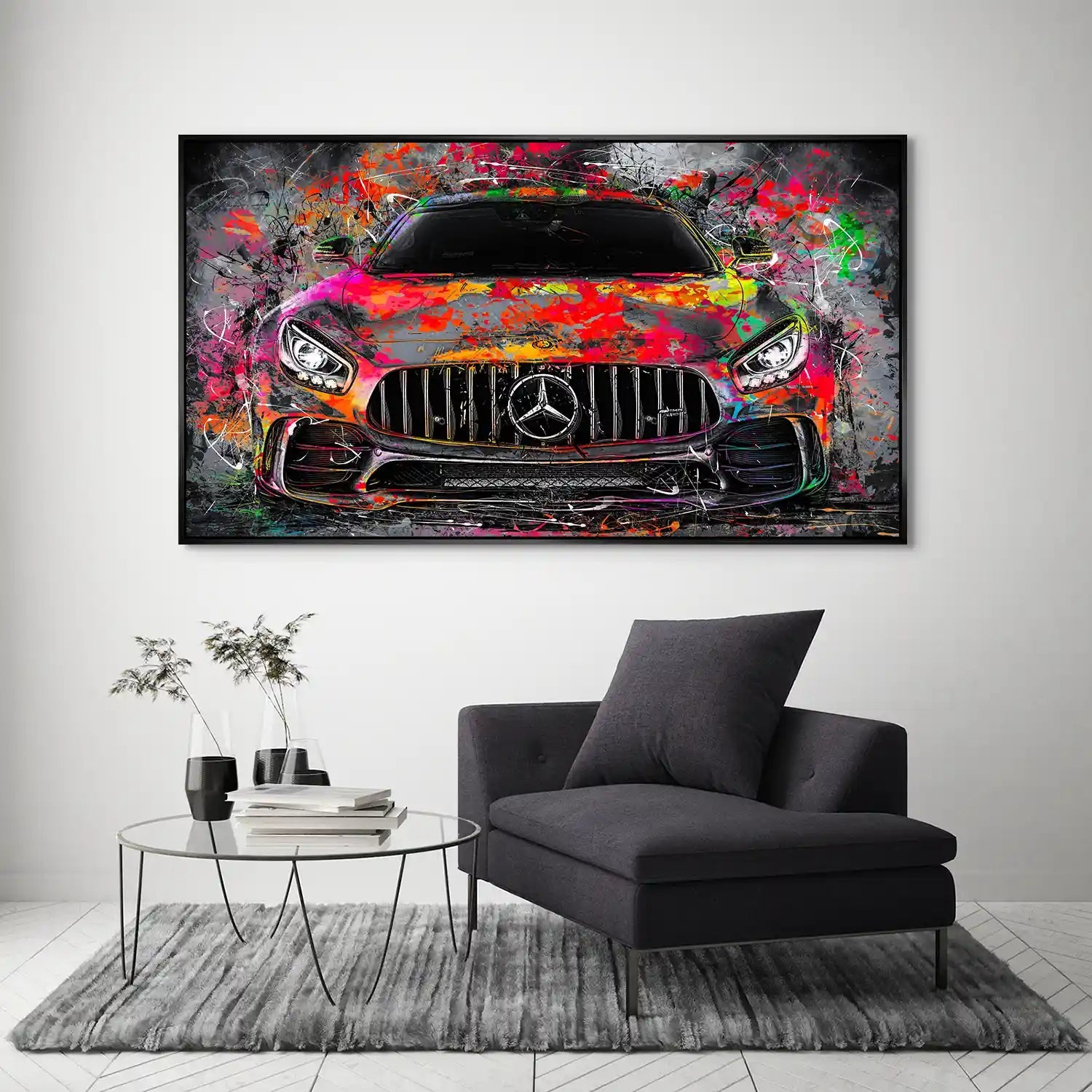 Mercedes AMG GT Pop Art Style Aludibond Bild INGALERIE
