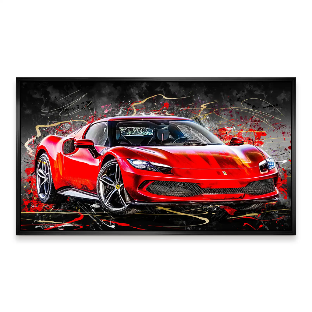 Ferrari 296 Abstrakt Aludibond Bild INGALERiE