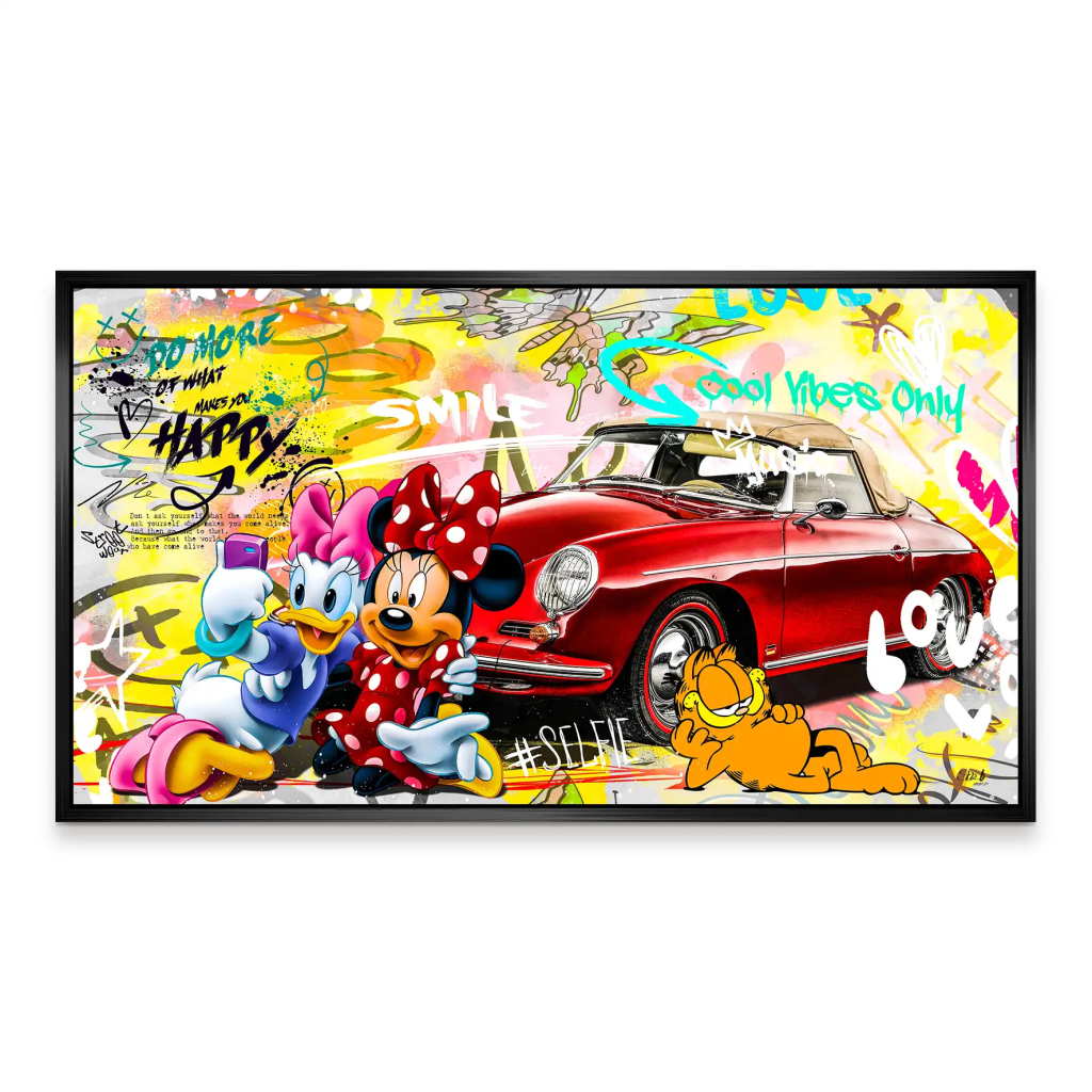 Minnie Speedster 356 Pop Art Style Aludibond Bild INGALERIE