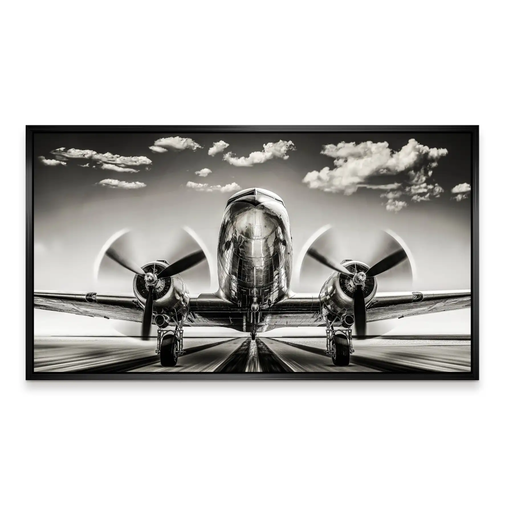 DC3 Take Off Flugzeug Aludibond Bild INGALERIE