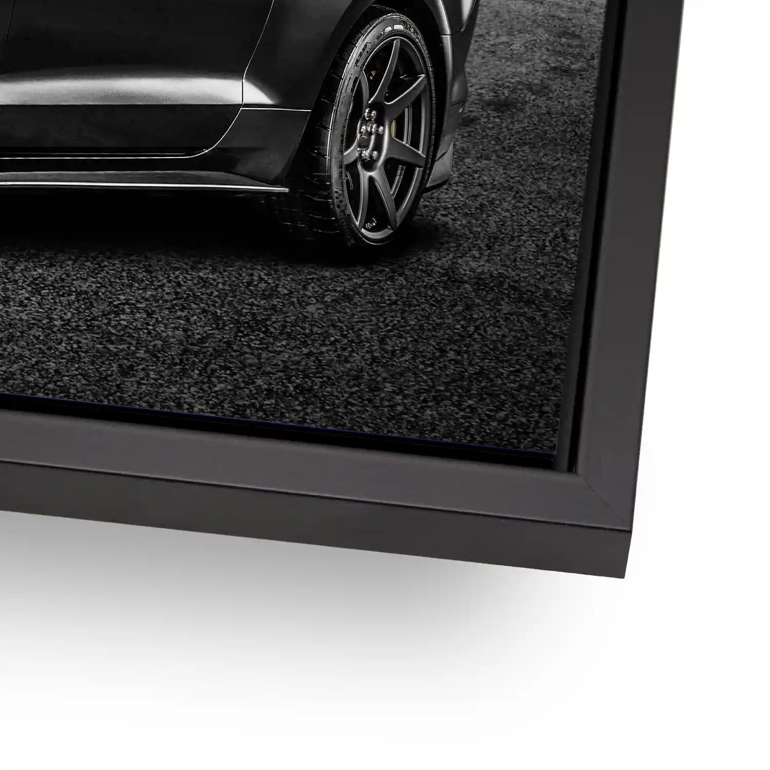 Ford Mustang Black City Aludibond Bild INGALERIE