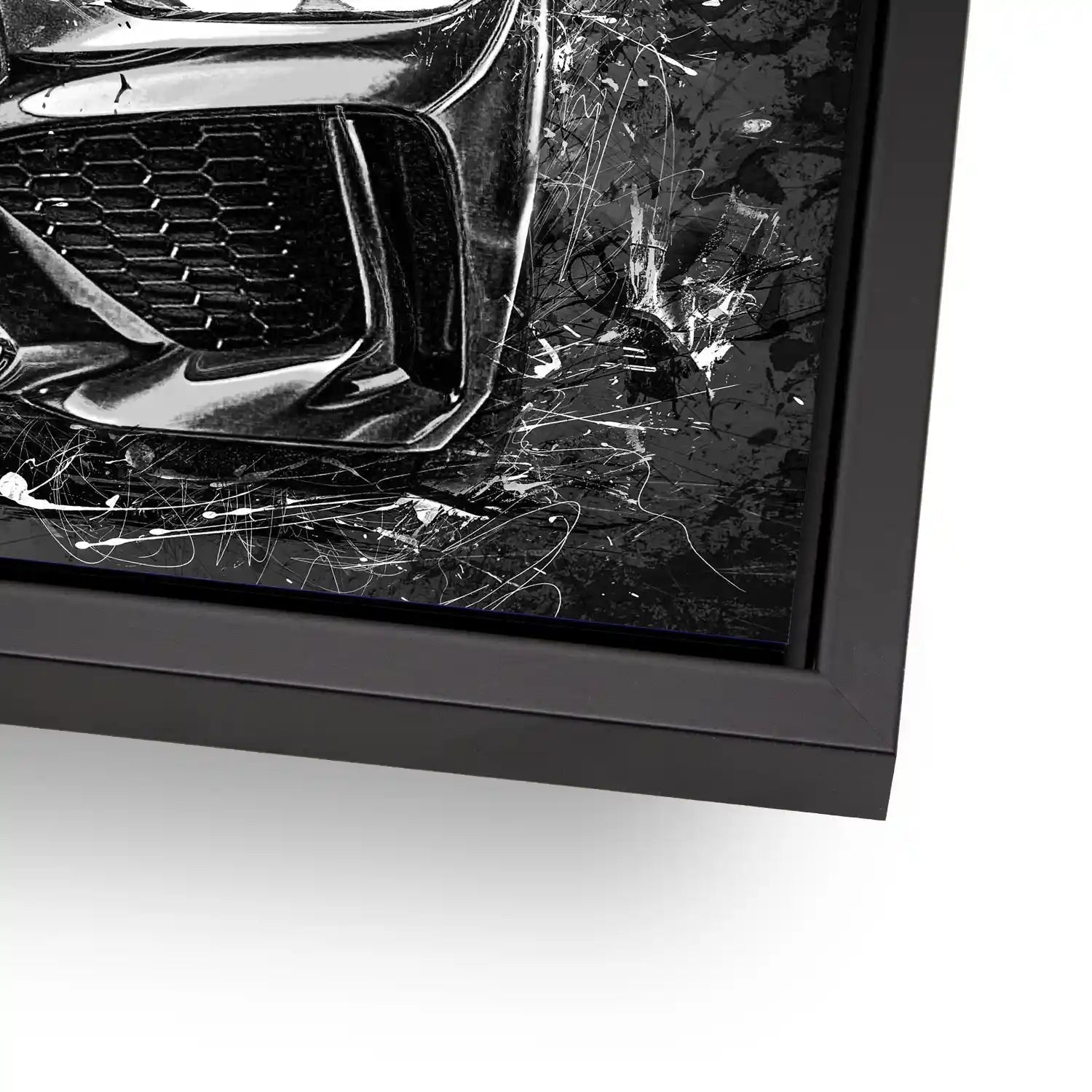 BMW M4 Abstrakt Black Style Aludibond Bild INGALERIE