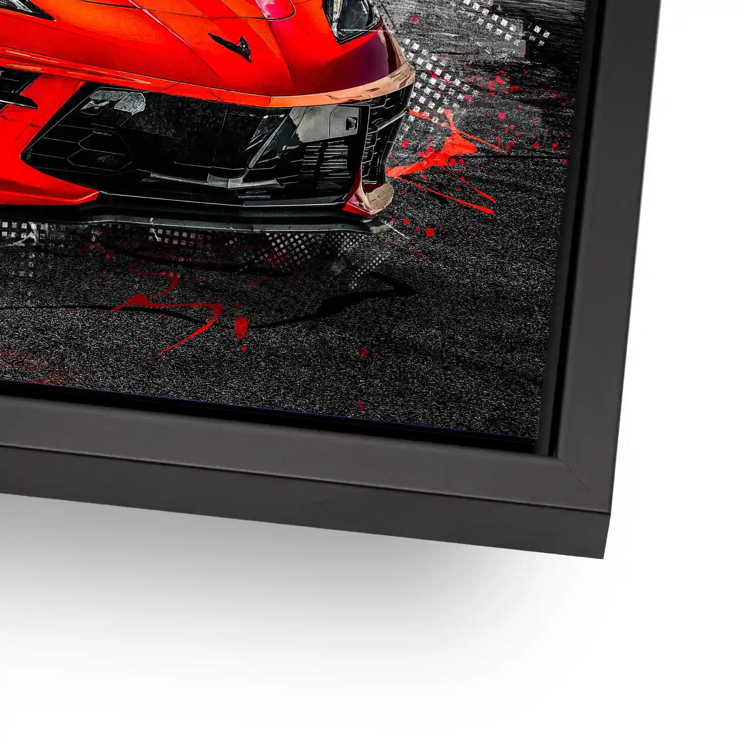 Corvette C8 Abstrakt Rot Aludibond Bild INGALERIE
