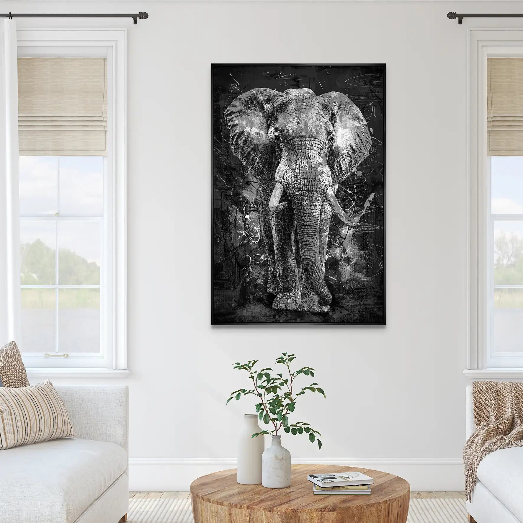 Elefant Abstrakt AluDibond Bild INGALERIE