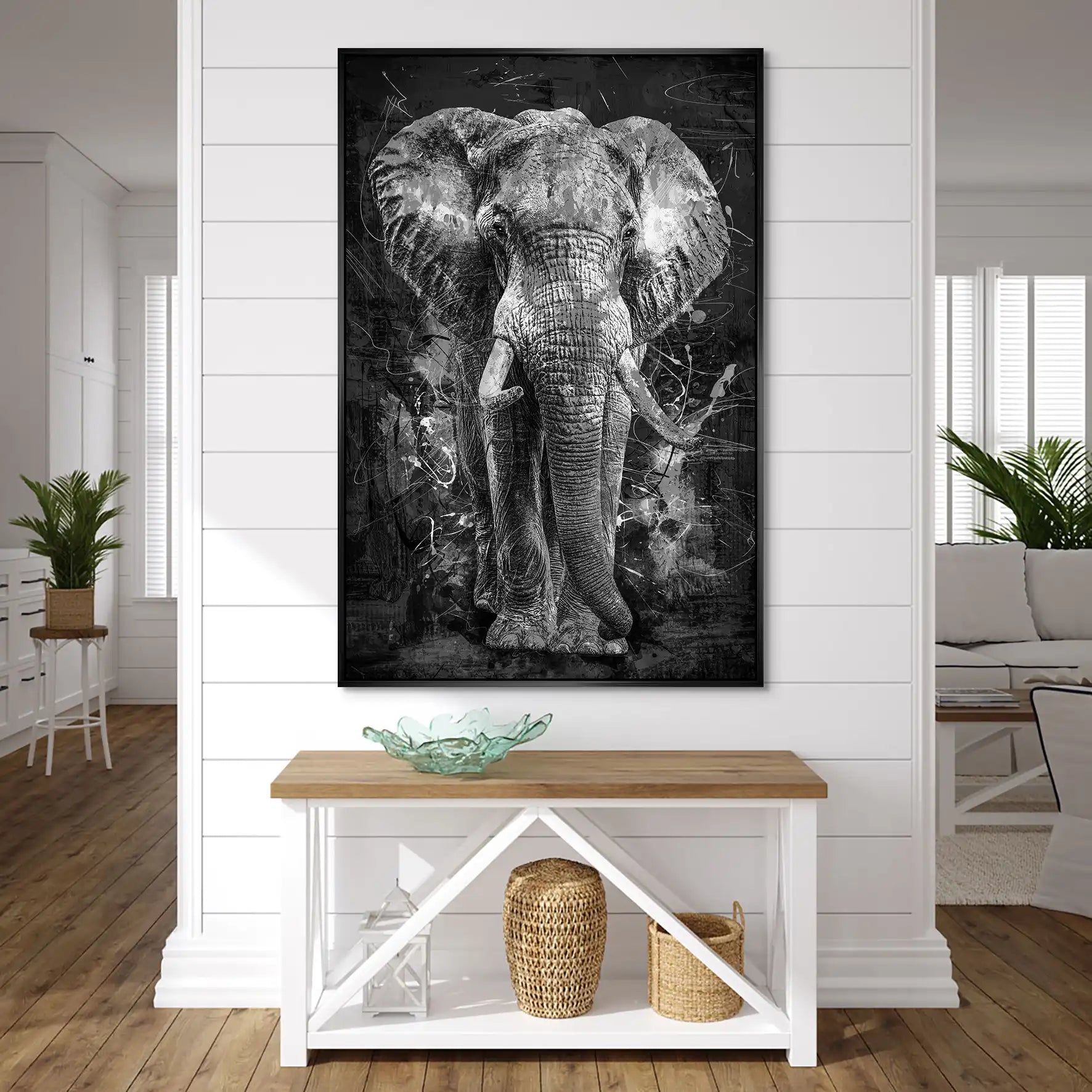 Elefant Abstrakt AluDibond Bild INGALERIE