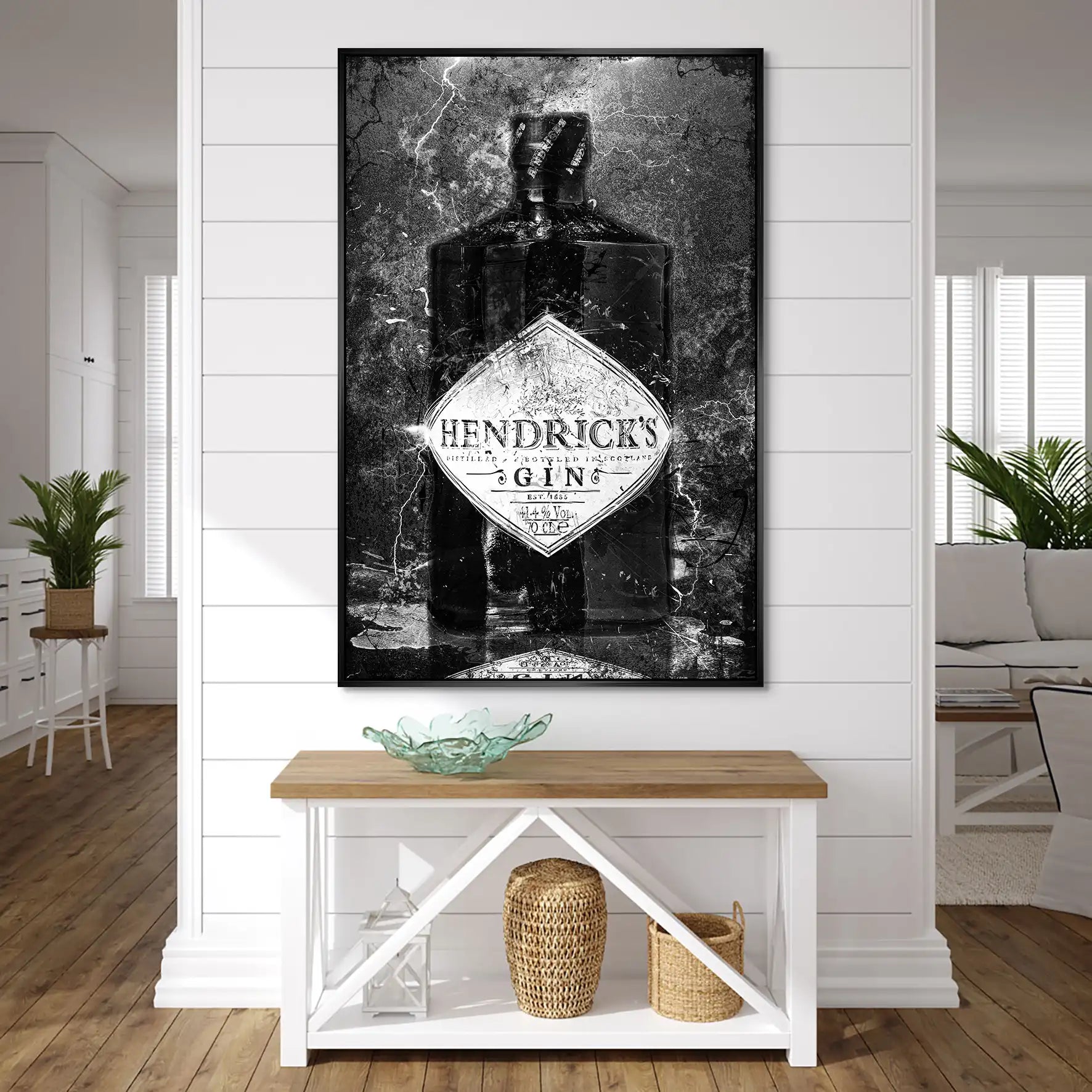 Gin Abstrakt Black Style AluDibond Bild INGALERIE