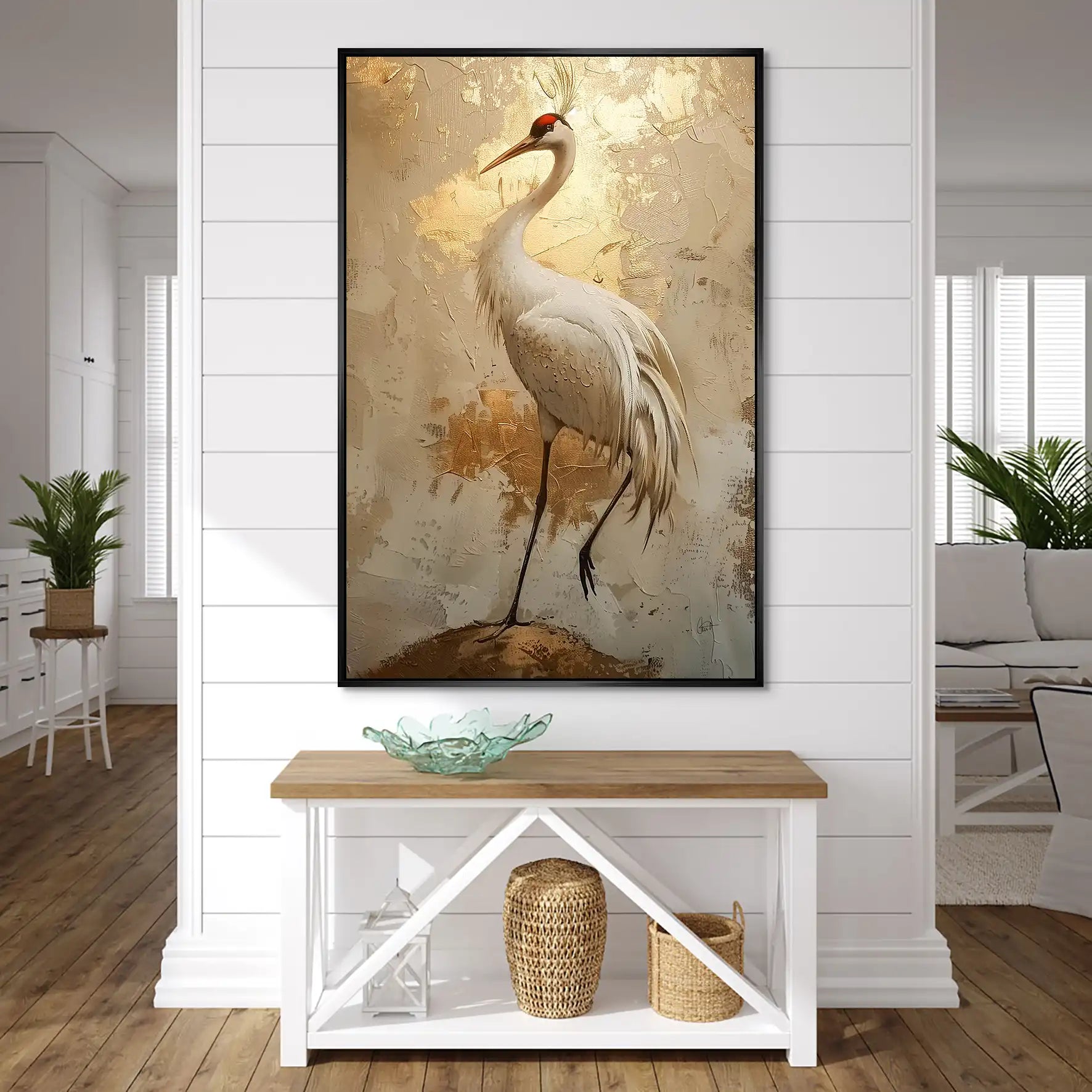Kranich Modern Art AluDibond Bild INGALERIE